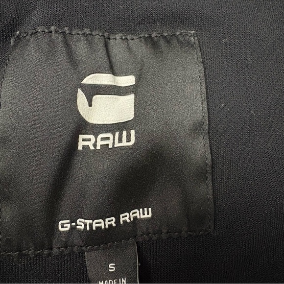 G-Star Aichesal Or Slim Tracktop Sweat zip up size Small black and white - Picture 10 of 15